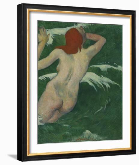 In The Waves (Dans Les Vagues)-Paul Gauguin-Framed Giclee Print