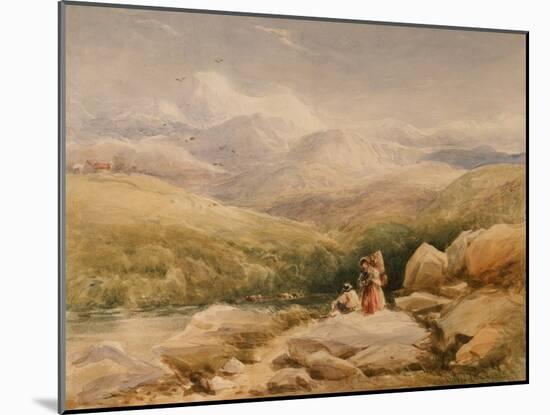 In the Welsh Hills-David Cox-Mounted Giclee Print