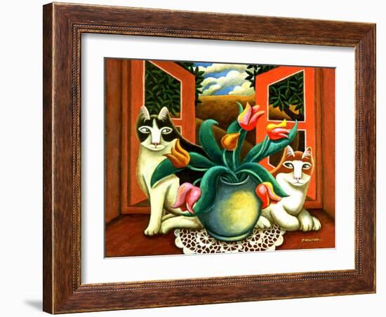 In the Window-Jerzy Marek-Framed Giclee Print