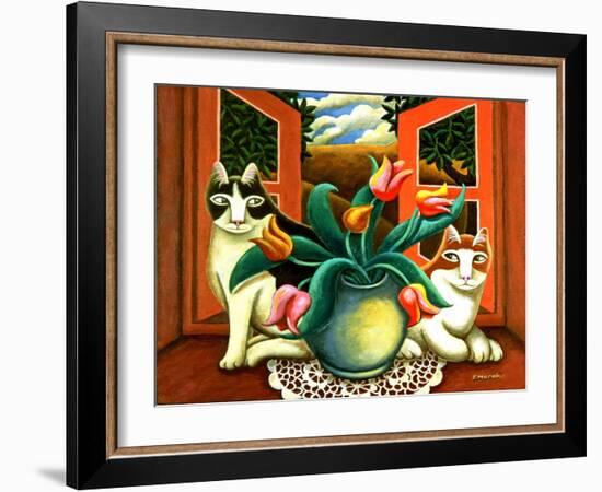 In the Window-Jerzy Marek-Framed Giclee Print