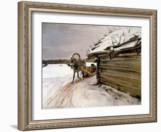 In the Winter 1898 by Valentin Serov, (1865-1911) Russian Painter, and One of the Premier Portrait-Valentin Aleksandrovich Serov-Framed Giclee Print