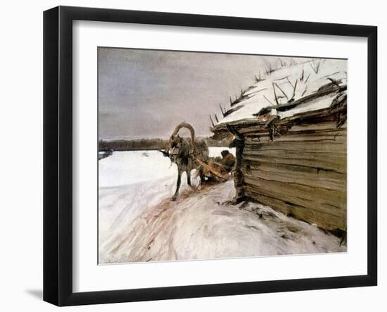 In the Winter 1898 by Valentin Serov, (1865-1911) Russian Painter, and One of the Premier Portrait-Valentin Aleksandrovich Serov-Framed Giclee Print