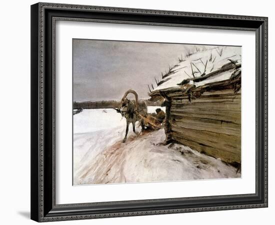 In the Winter 1898 by Valentin Serov, (1865-1911) Russian Painter, and One of the Premier Portrait-Valentin Aleksandrovich Serov-Framed Giclee Print
