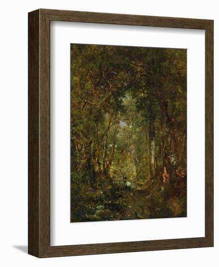 In the Wood at Fontainebleau-Th?odore Rousseau-Framed Giclee Print