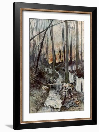 In the Wood of Roucy (Aisn), 15 April 1917-Francois Flameng-Framed Giclee Print