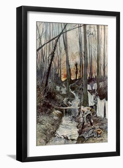 In the Wood of Roucy (Aisn), 15 April 1917-Francois Flameng-Framed Giclee Print