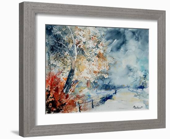 in the wood watercolor-Pol Ledent-Framed Art Print