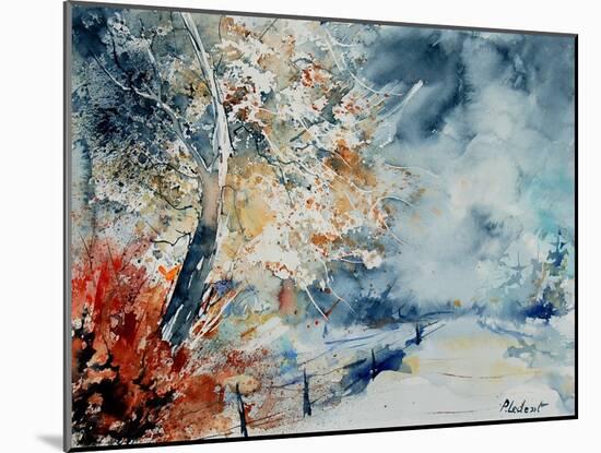 in the wood watercolor-Pol Ledent-Mounted Art Print
