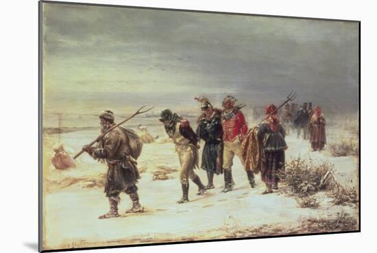 In the Year 1812 (The Retreat from Moscow) 1873-Illarion Mikhailovich Pryanishnikov-Mounted Giclee Print
