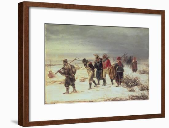 In the Year 1812 (The Retreat from Moscow) 1873-Illarion Mikhailovich Pryanishnikov-Framed Giclee Print