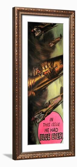 In This Issues He Had Blue Eyes-Shark Toof-Framed Art Print