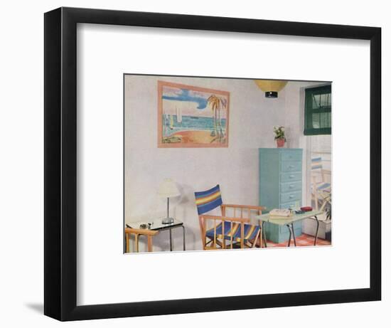 'In this small London flat use has been made of inexpensive furniture', 1940-Unknown-Framed Photographic Print