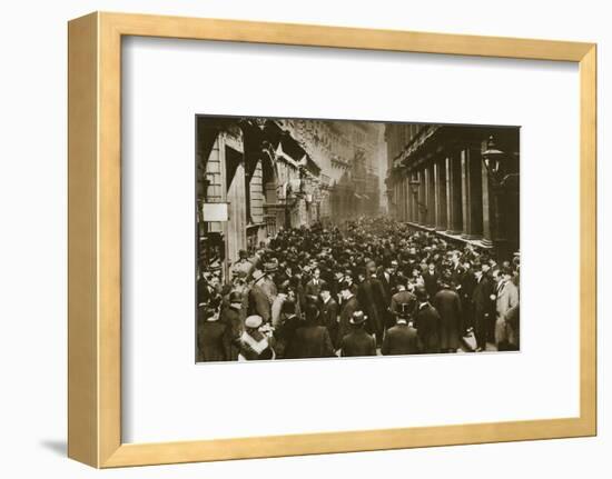 In Throgmorton Street beside the north wall of the London Stock Exchange, 20th century-Unknown-Framed Photographic Print