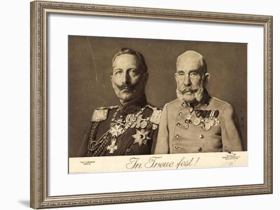 In Treue Fest, Kaiser Wilhelm 2 Und Joseph 1, Liersch-null-Framed Giclee Print