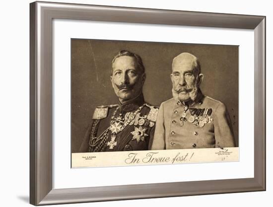 In Treue Fest, Kaiser Wilhelm 2 Und Joseph 1, Liersch-null-Framed Giclee Print