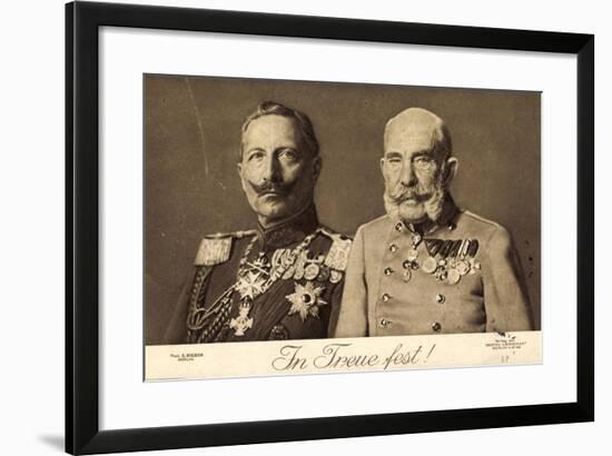 In Treue Fest, Kaiser Wilhelm 2 Und Joseph 1, Liersch-null-Framed Giclee Print