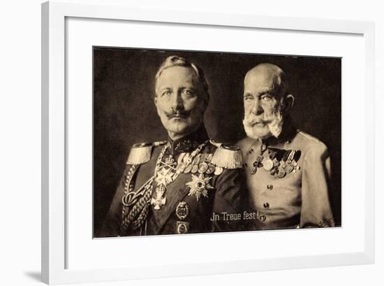 In Treue Fest, Kaiser Wilhelm II, Kaiser Franz Josef-null-Framed Giclee Print