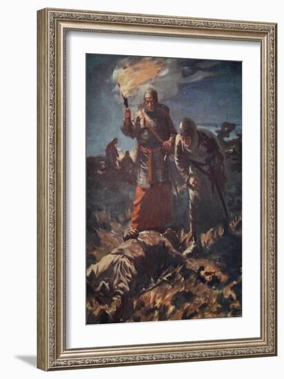 In Vain They Sought His Dead Body Among the Slain-Arthur C. Michael-Framed Giclee Print