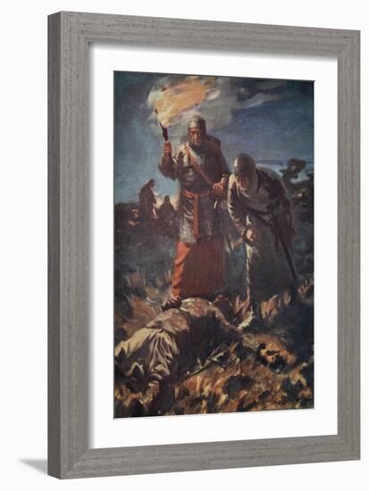 In Vain They Sought His Dead Body Among the Slain-Arthur C. Michael-Framed Giclee Print