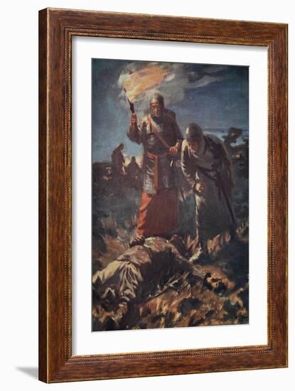 In Vain They Sought His Dead Body Among the Slain-Arthur C. Michael-Framed Giclee Print