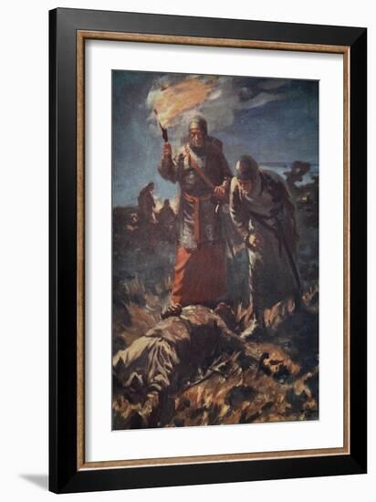 In Vain They Sought His Dead Body Among the Slain-Arthur C. Michael-Framed Giclee Print