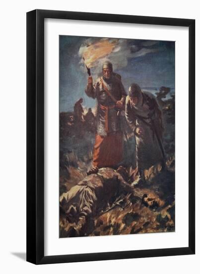 In Vain They Sought His Dead Body Among the Slain-Arthur C. Michael-Framed Giclee Print