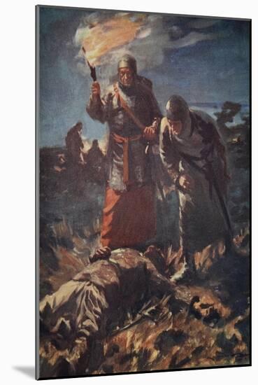 In Vain They Sought His Dead Body Among the Slain-Arthur C. Michael-Mounted Giclee Print