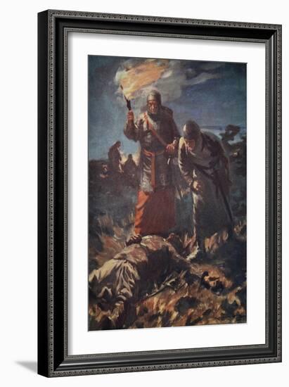 In Vain They Sought His Dead Body Among the Slain-Arthur C. Michael-Framed Giclee Print