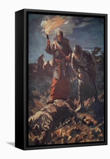 In Vain They Sought His Dead Body Among the Slain-Arthur C. Michael-Framed Premier Image Canvas