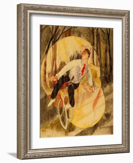 In Vaudeville: Bicycle Rider (W/C & Pencil on White Paper)-Charles Demuth-Framed Giclee Print