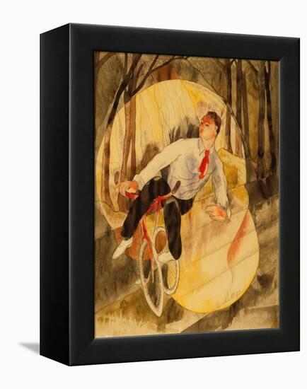 In Vaudeville: Bicycle Rider (W/C & Pencil on White Paper)-Charles Demuth-Framed Premier Image Canvas