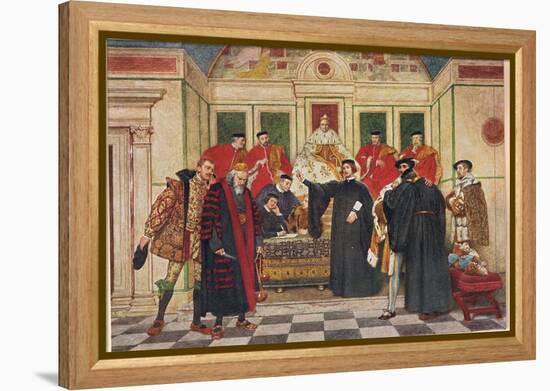 'In Which Predicament, I Say Thou Standst', Illustration from 'The Merchant of Venice', c.1910-Sir James Dromgole Linton-Framed Premier Image Canvas