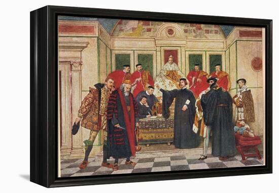 'In Which Predicament, I Say Thou Standst', Illustration from 'The Merchant of Venice', c.1910-Sir James Dromgole Linton-Framed Premier Image Canvas