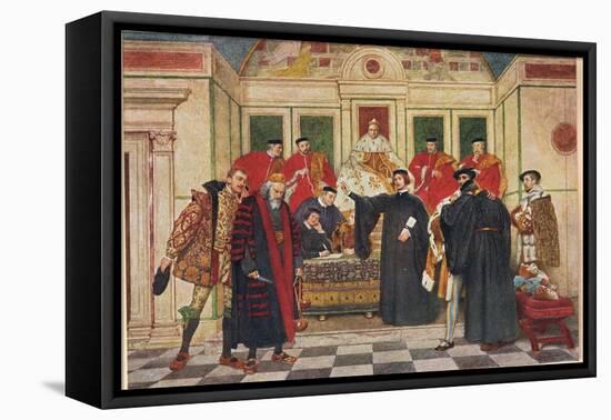 'In Which Predicament, I Say Thou Standst', Illustration from 'The Merchant of Venice', c.1910-Sir James Dromgole Linton-Framed Premier Image Canvas