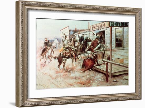 In Without Knocking-Charles Marion Russell-Framed Giclee Print