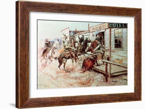 In Without Knocking-Charles Marion Russell-Framed Giclee Print