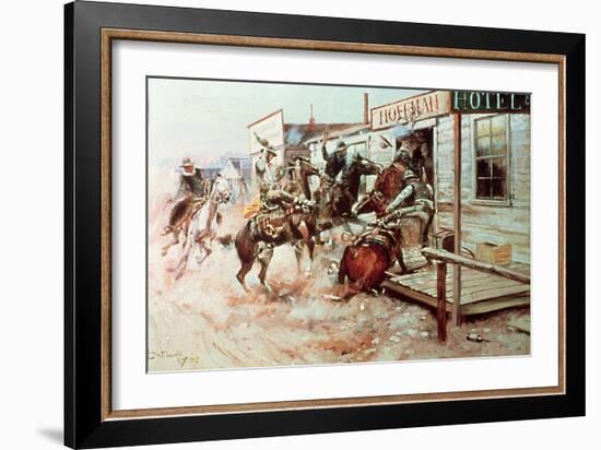 In Without Knocking-Charles Marion Russell-Framed Giclee Print