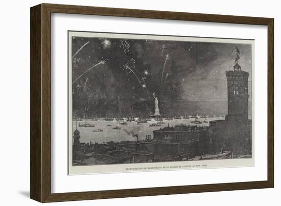 Inauguration of Bartholdi's Huge Statue of Liberty at New York-null-Framed Giclee Print