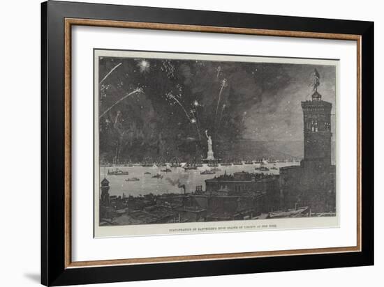 Inauguration of Bartholdi's Huge Statue of Liberty at New York-null-Framed Giclee Print