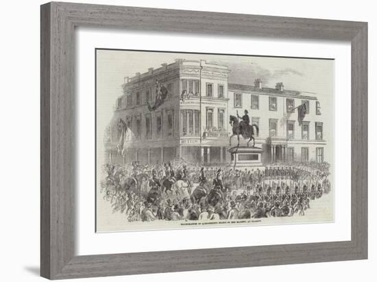 Inauguration of Marochetti's Statue of Her Majesty, at Glasgow-null-Framed Giclee Print