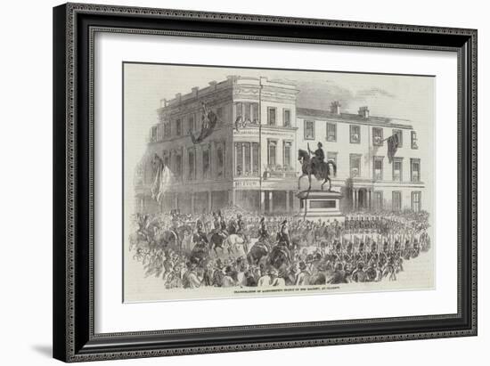 Inauguration of Marochetti's Statue of Her Majesty, at Glasgow-null-Framed Giclee Print