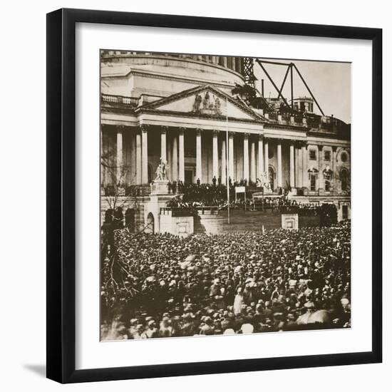 Inauguration of President Lincoln, 4th March 1861-Mathew Brady-Framed Giclee Print