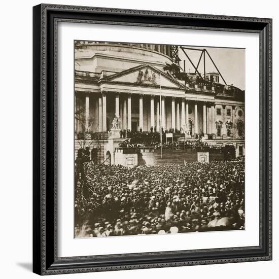 Inauguration of President Lincoln, 4th March 1861-Mathew Brady-Framed Giclee Print