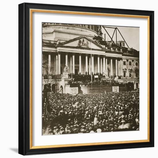 Inauguration of President Lincoln, 4th March 1861-Mathew Brady-Framed Giclee Print