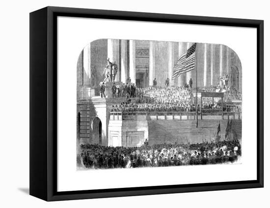Inauguration of President Lincoln, Washington Dc, 4 March 1861-null-Framed Premier Image Canvas