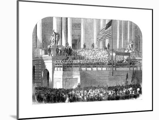 Inauguration of President Lincoln, Washington Dc, 4 March 1861-null-Mounted Giclee Print