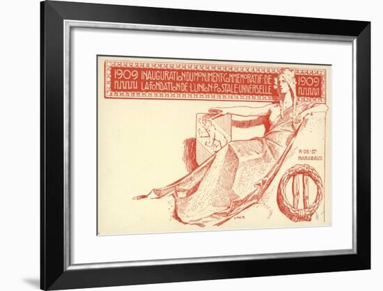 Inauguration of the Monument Commemorating the Foundation of the Universal Postal Union, 1909-null-Framed Giclee Print