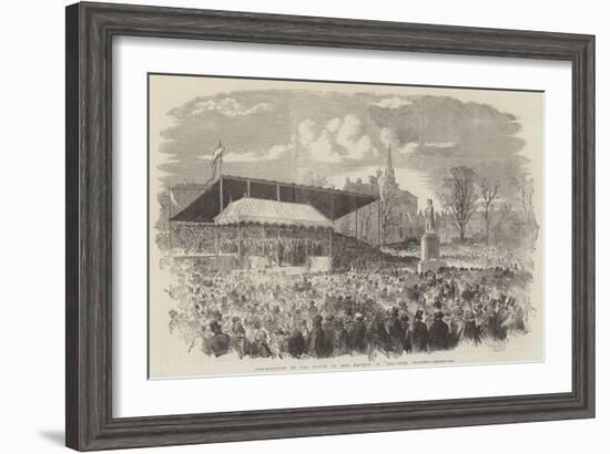 Inauguration of the Statue of Her Majesty, in Peel-Park, Salford-null-Framed Giclee Print