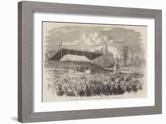 Inauguration of the Statue of Her Majesty, in Peel-Park, Salford-null-Framed Giclee Print