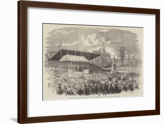 Inauguration of the Statue of Her Majesty, in Peel-Park, Salford-null-Framed Giclee Print